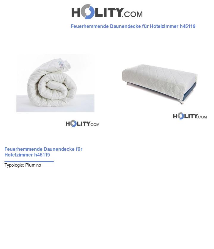 Feuerhemmende Daunendecke für Hotelzimmer h45119