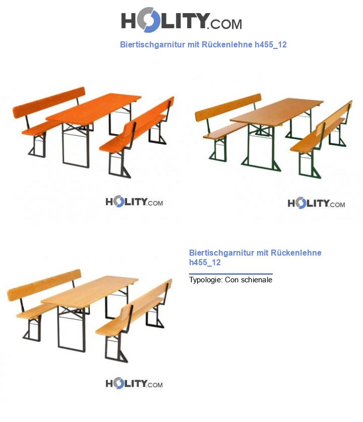 Biertischgarnitur mit Rückenlehne h455_12