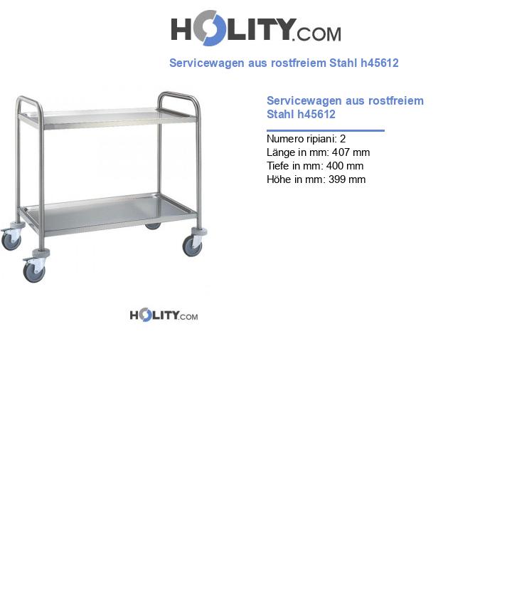 Servicewagen aus rostfreiem Stahl h45612