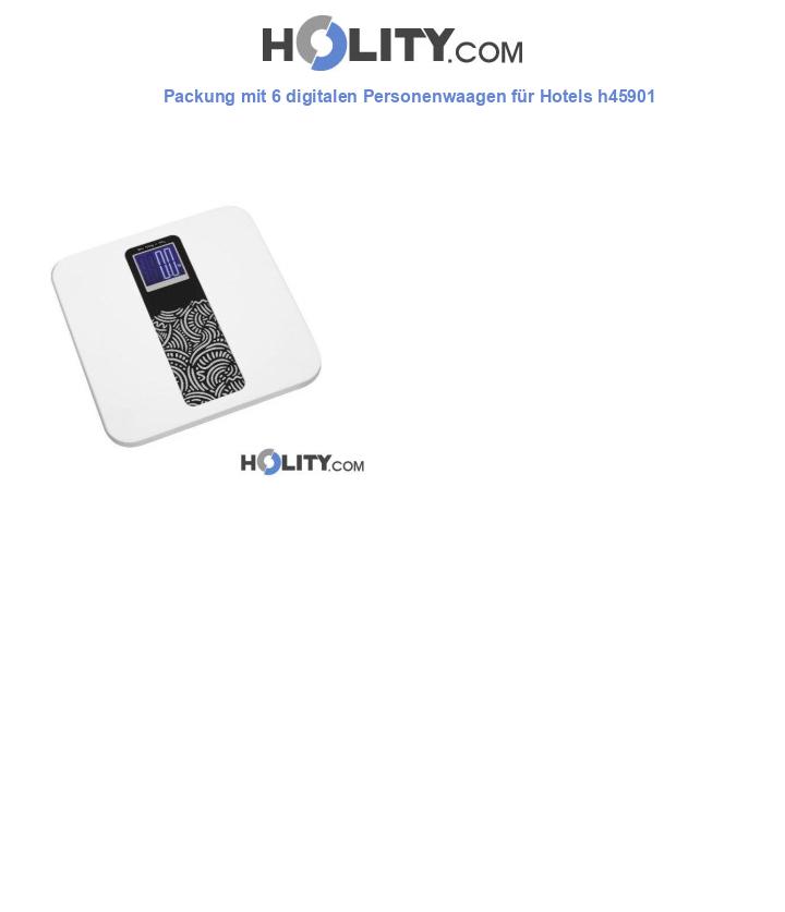 Packung mit 6 digitalen Personenwaagen für Hotels h45901