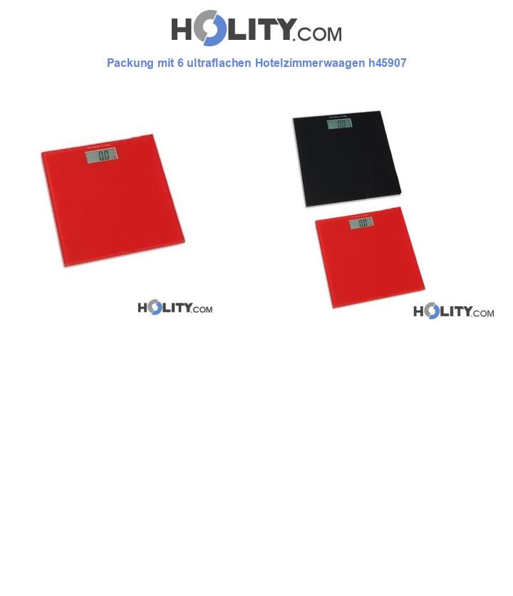 Packung mit 6 ultraflachen Hotelzimmerwaagen h45907
