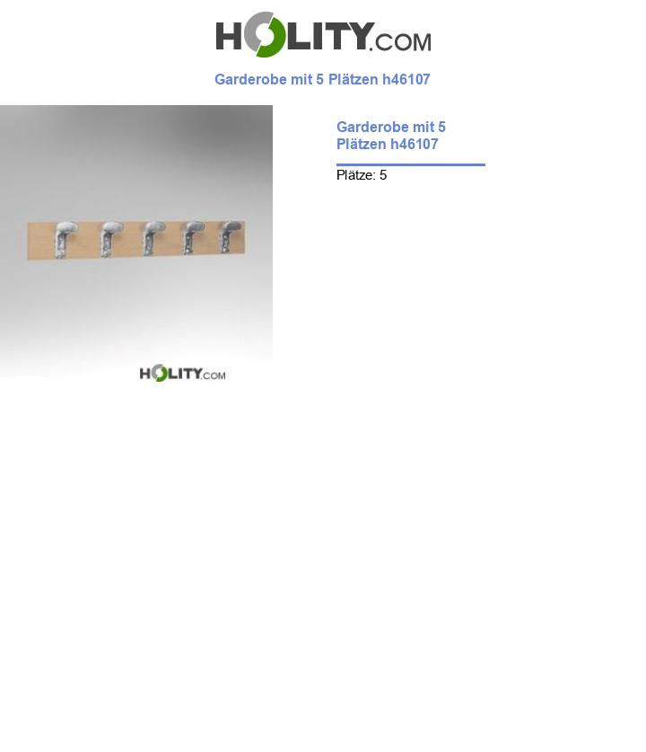 Garderobe mit 5 Plätzen h46107