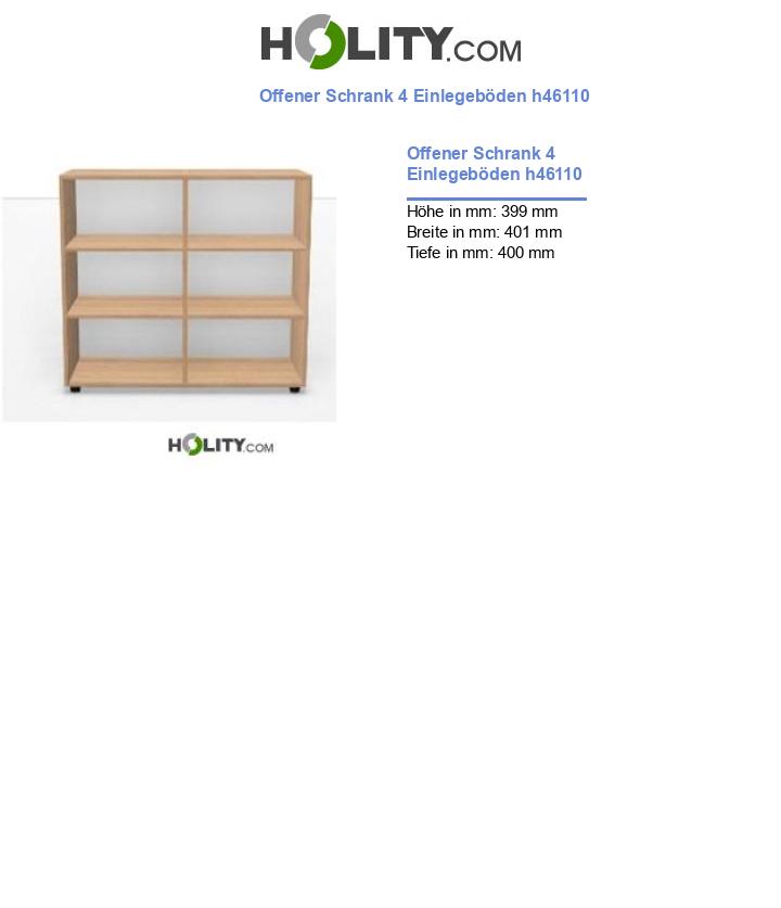 Offener Schrank 4 Einlegeböden h46110