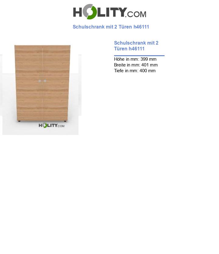 Schulschrank mit 2 Türen h46111