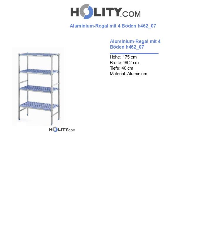 Aluminium-Regal mit 4 Böden h462_07