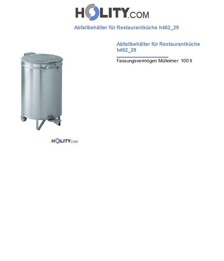 Abfallbehälter für Restaurantküche h462_29