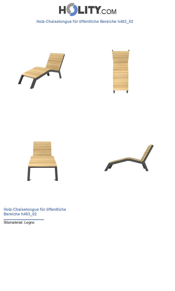 Holz-Chaiselongue für öffentliche Bereiche h463_02
