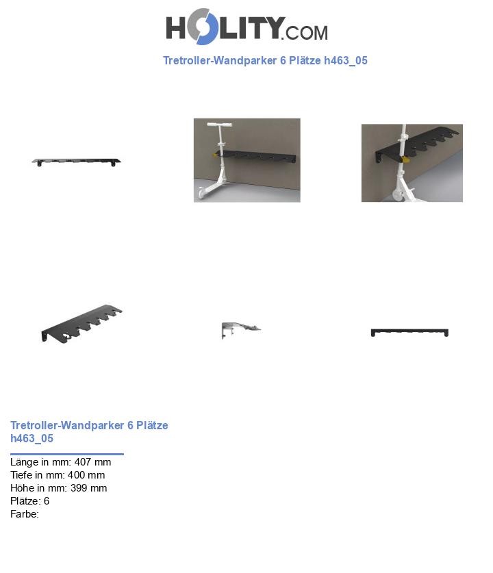 Tretroller-Wandparker 6 Plätze h463_05
