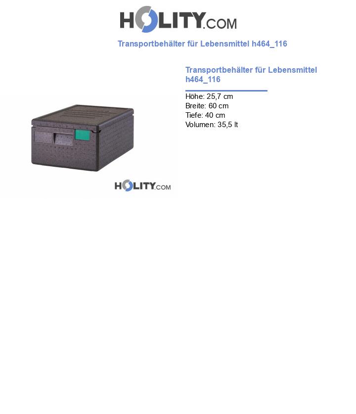 Transportbehälter für Lebensmittel h464_116