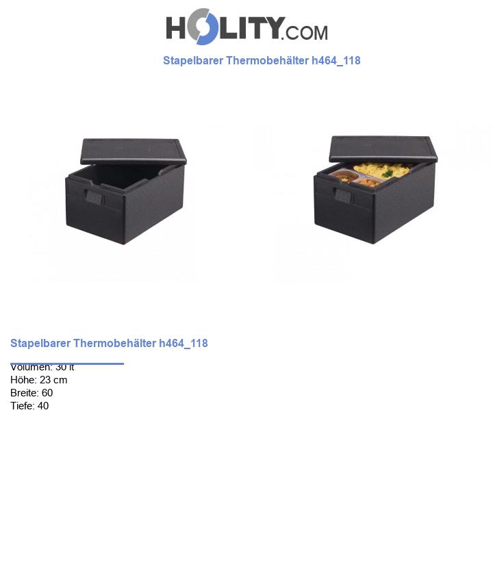 Stapelbarer Thermobehälter h464_118
