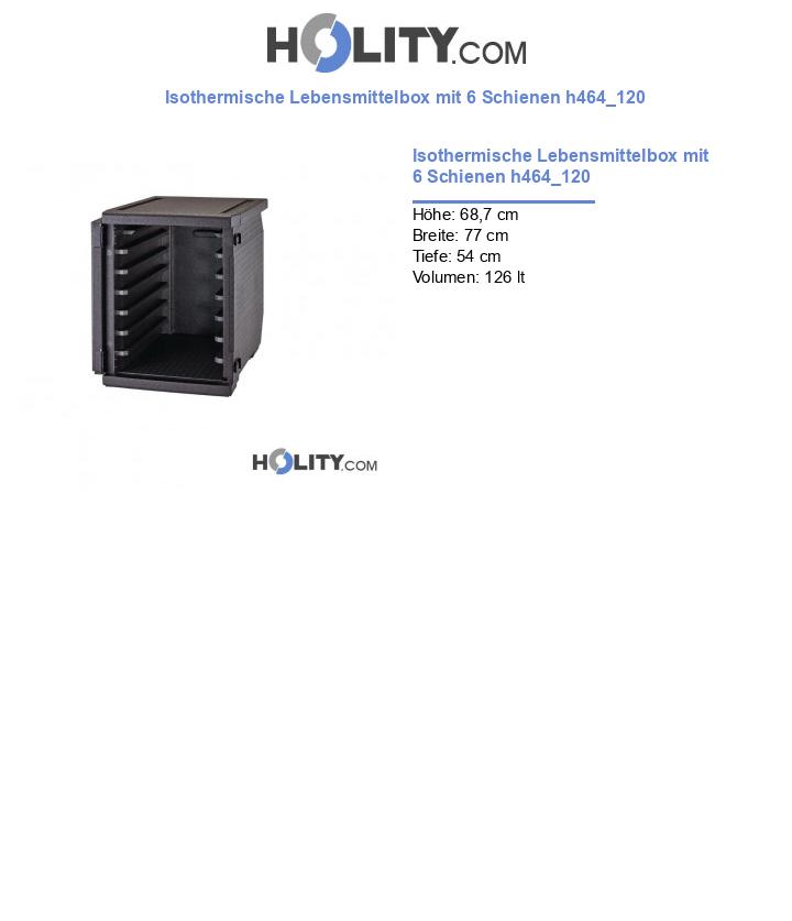 Isothermische Lebensmittelbox mit 6 Schienen h464_120