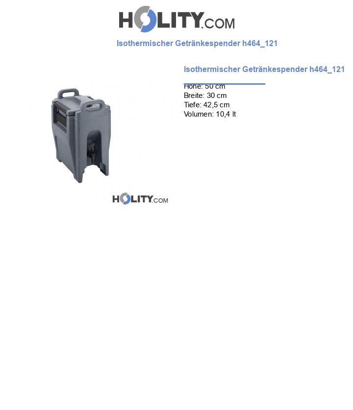 Isothermischer Getränkespender h464_121