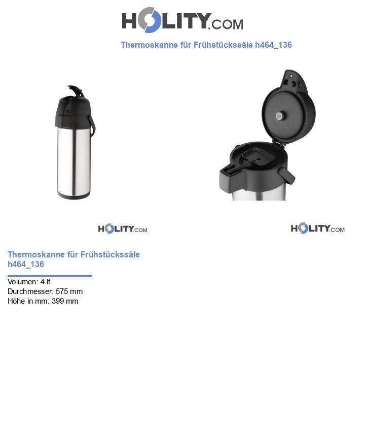 Thermoskanne für Frühstückssäle h464_136