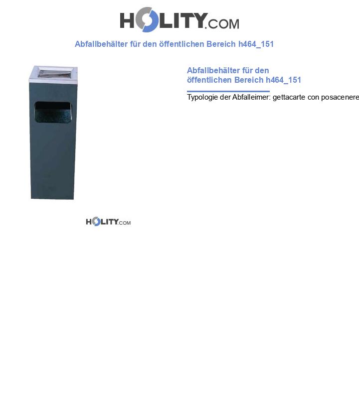 Abfallbehälter für den öffentlichen Bereich h464_151
