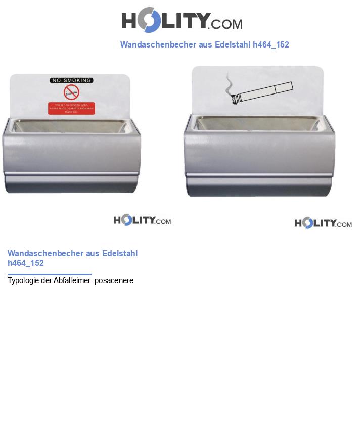 Wandaschenbecher aus Edelstahl h464_152