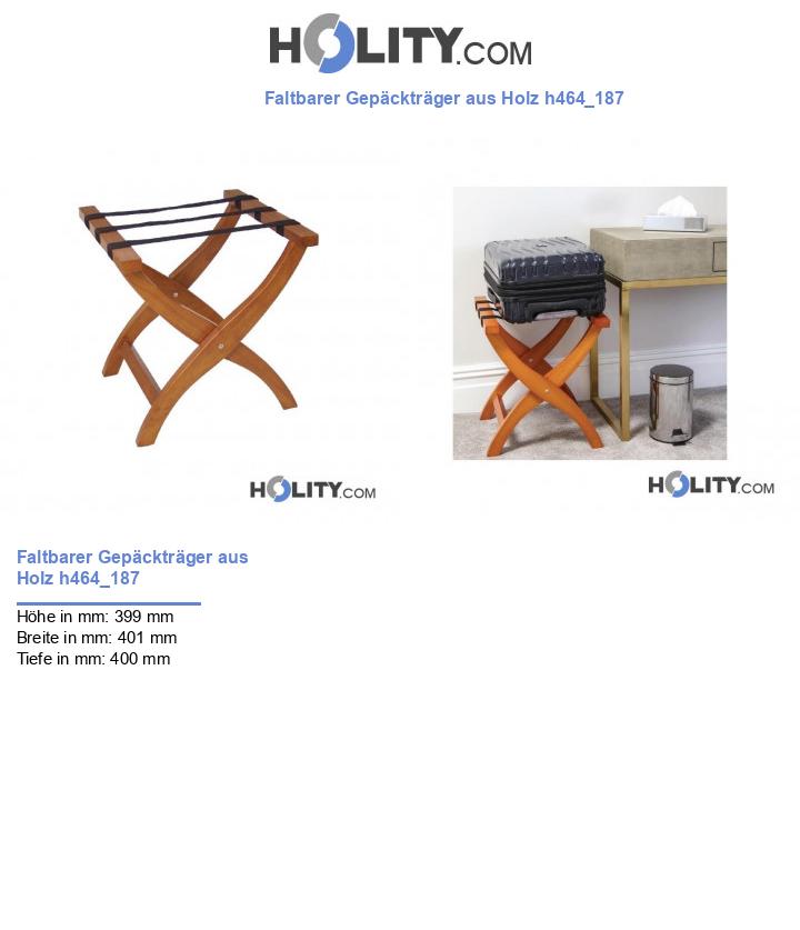 Faltbarer Gepäckträger aus Holz h464_187