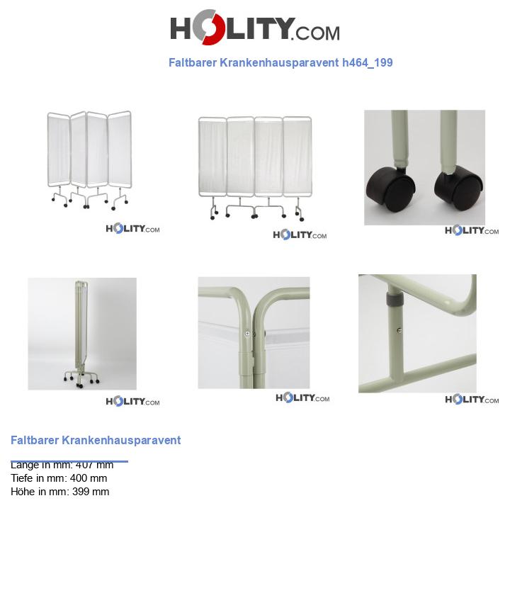 Faltbarer Krankenhausparavent h464_199