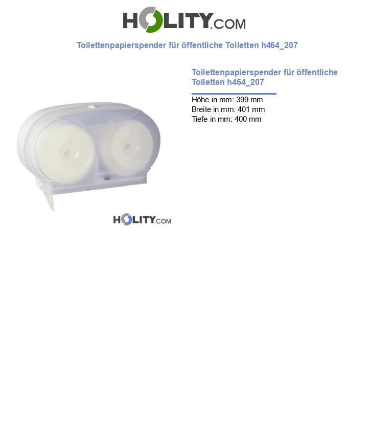 Toilettenpapierspender für öffentliche Toiletten h464_207