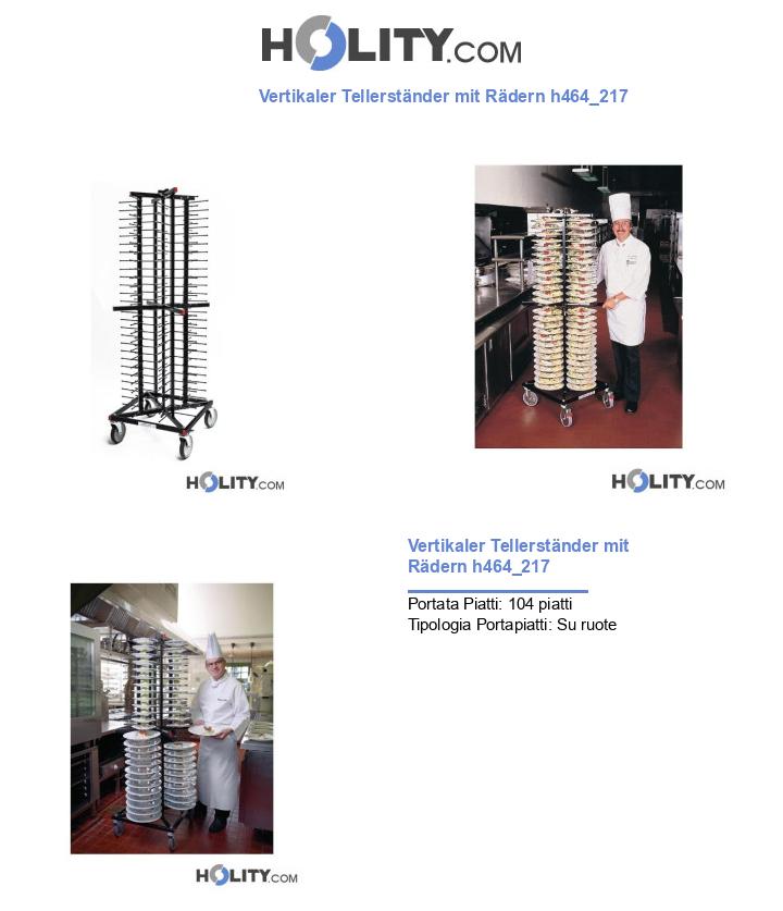 Vertikaler Tellerständer mit Rädern h464_217