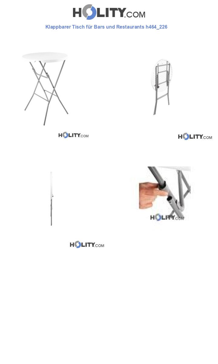 Klappbarer Tisch für Bars und Restaurants h464_226