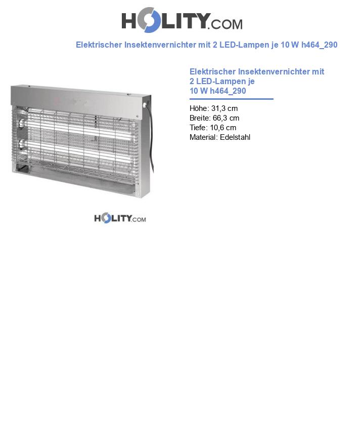 Elektrischer Insektenvernichter mit 2 LED-Lampen je 10 W h464_290