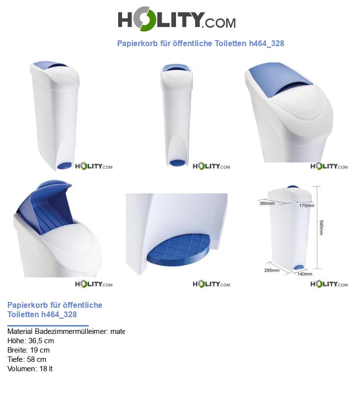 Papierkorb für öffentliche Toiletten h464_328