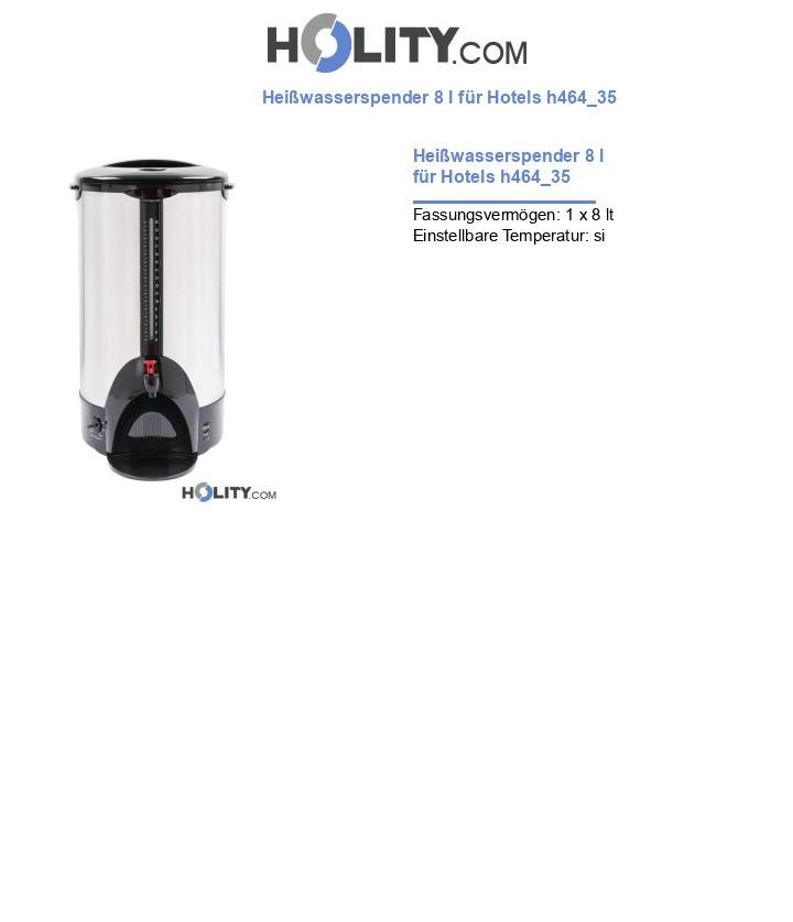 Heißwasserspender 8 l für Hotels h464_35