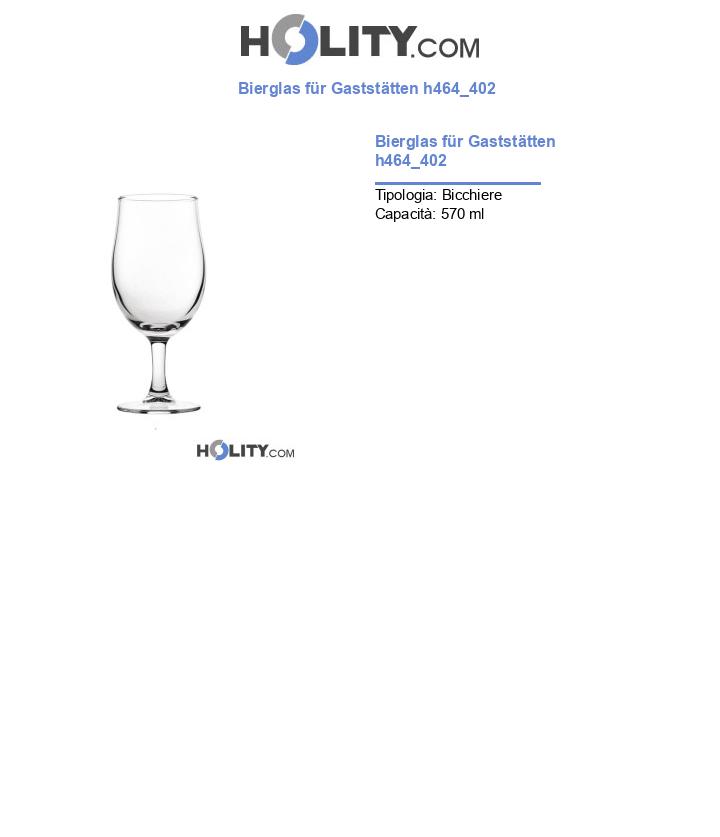 Bierglas für Gaststätten h464_402