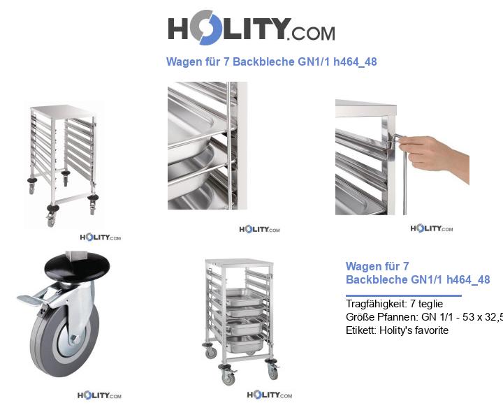 Wagen für 7 Backbleche GN1/1 h464_48