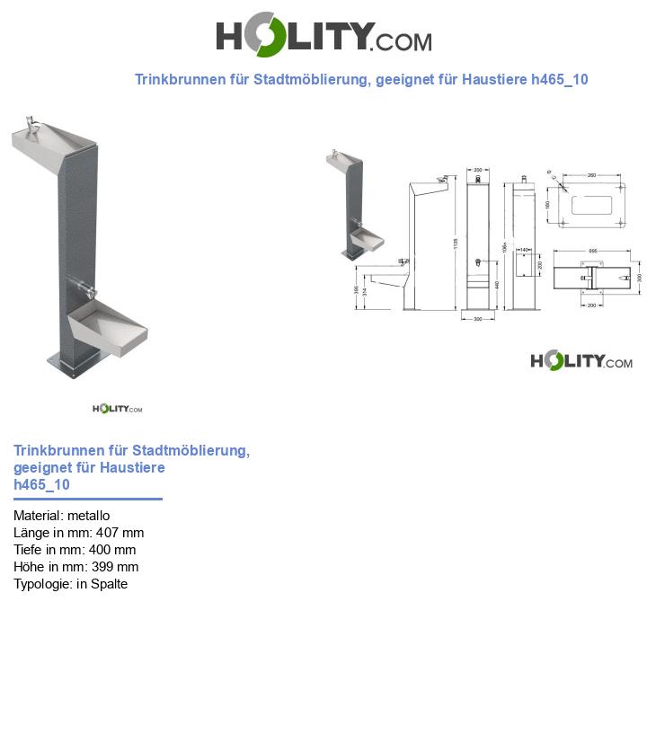 Trinkbrunnen für Stadtmöblierung, geeignet für Haustiere h465_10