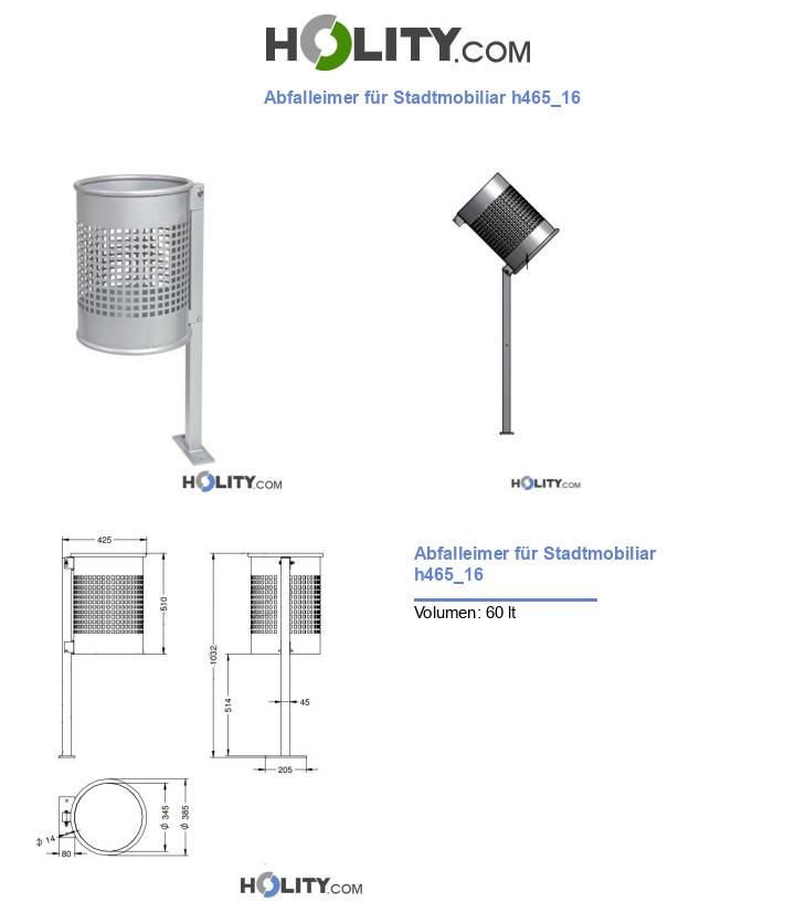 Abfalleimer für Stadtmobiliar h465_16