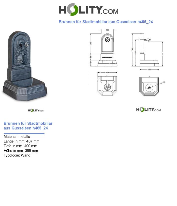 Brunnen für Stadtmobiliar aus Gusseisen h465_24