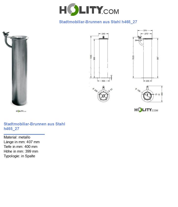 Stadtmobiliar-Brunnen aus Stahl h465_27