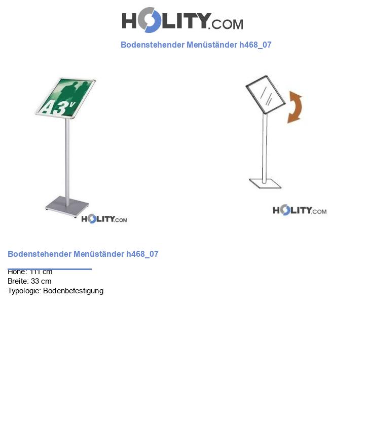 Bodenstehender Menüständer h468_07