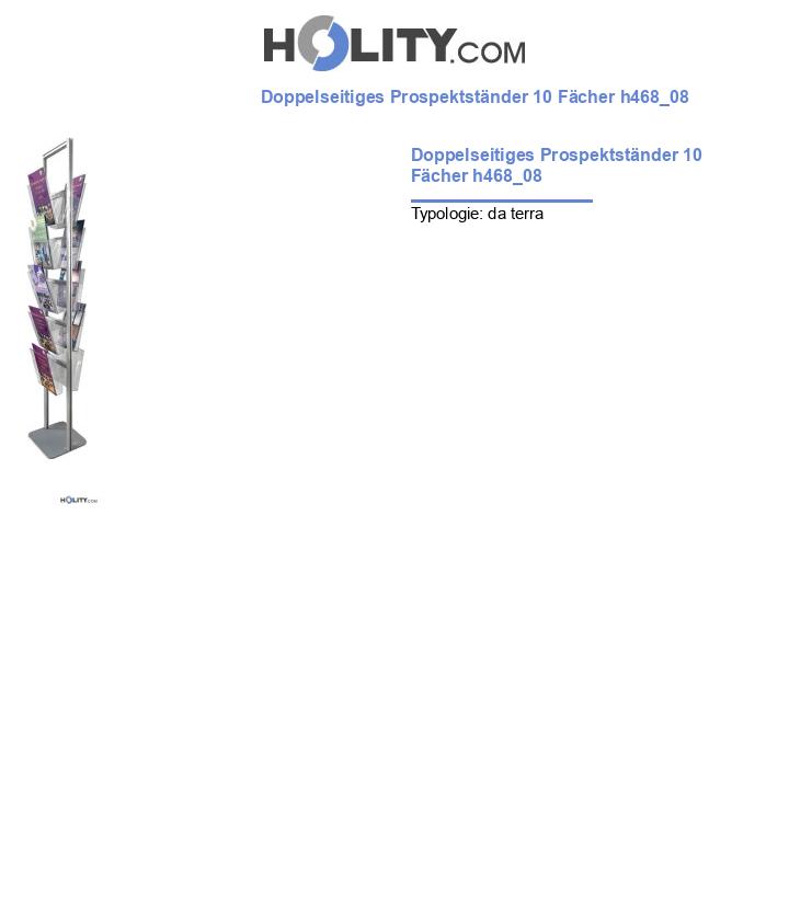 Doppelseitiges Prospektständer 10 Fächer h468_08