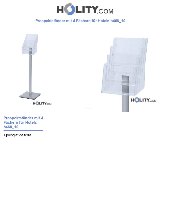 Prospektständer mit 4 Fächern für Hotels h468_10