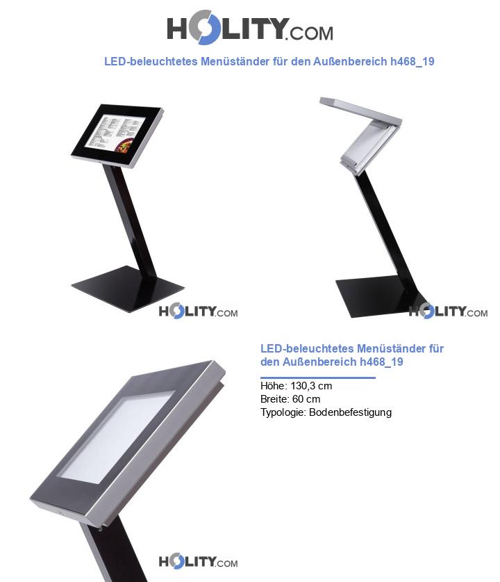 LED-beleuchtetes Menüständer für den Außenbereich h468_19