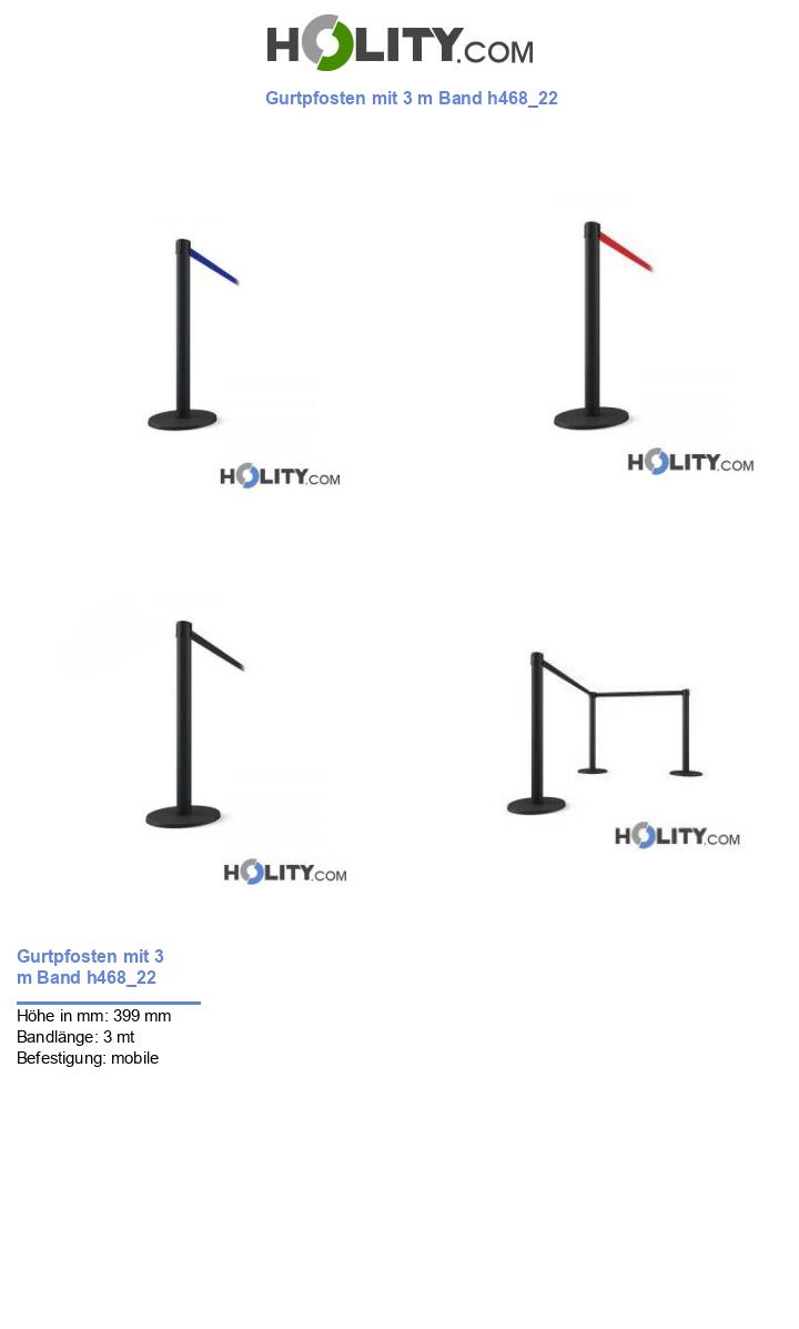 Gurtpfosten mit 3 m Band h468_22