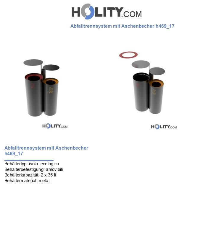Abfalltrennsystem mit Aschenbecher h469_17