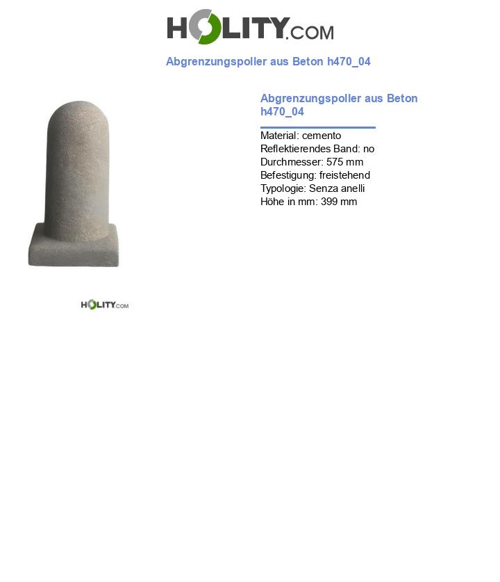 Abgrenzungspoller aus Beton h470_04