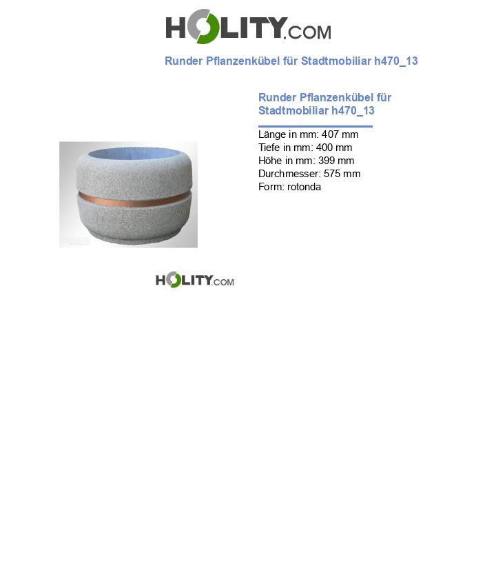 Runder Pflanzenkübel für Stadtmobiliar h470_13