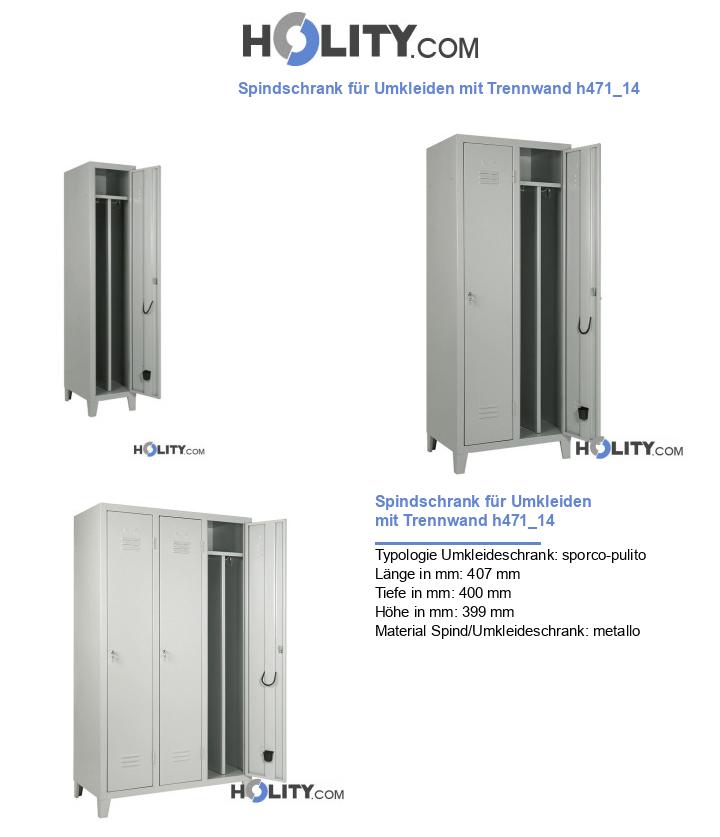 Spindschrank für Umkleiden mit Trennwand h471_14