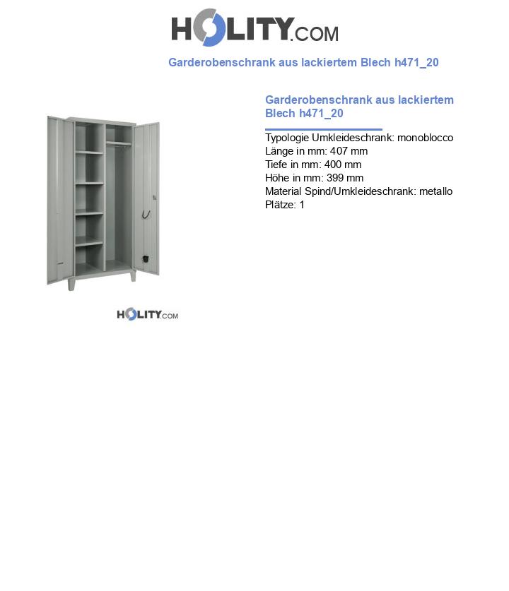 Garderobenschrank aus lackiertem Blech h471_20