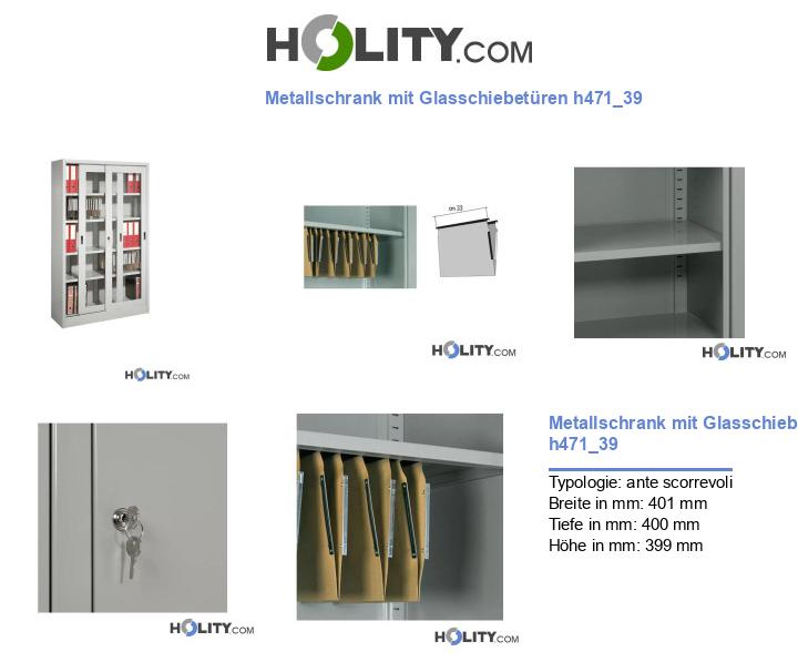 Metallschrank mit Glasschiebetüren h471_39
