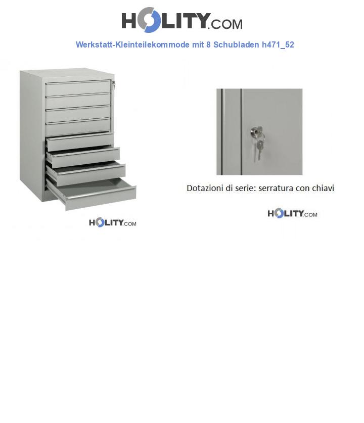 Werkstatt-Kleinteilekommode mit 8 Schubladen h471_52