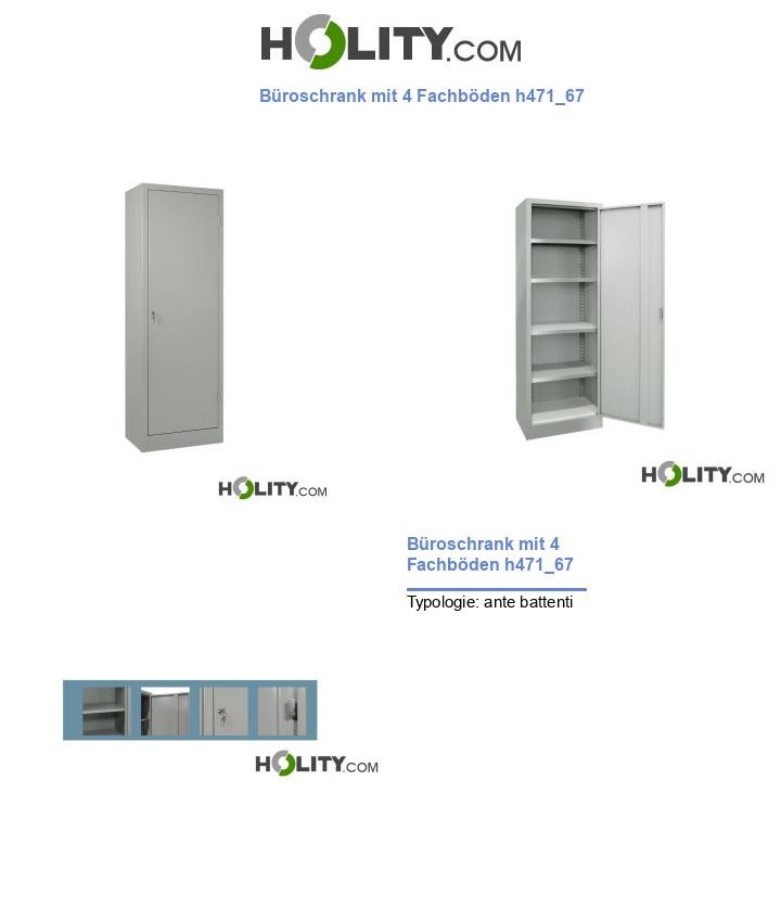 Büroschrank mit 4 Fachböden h471_67