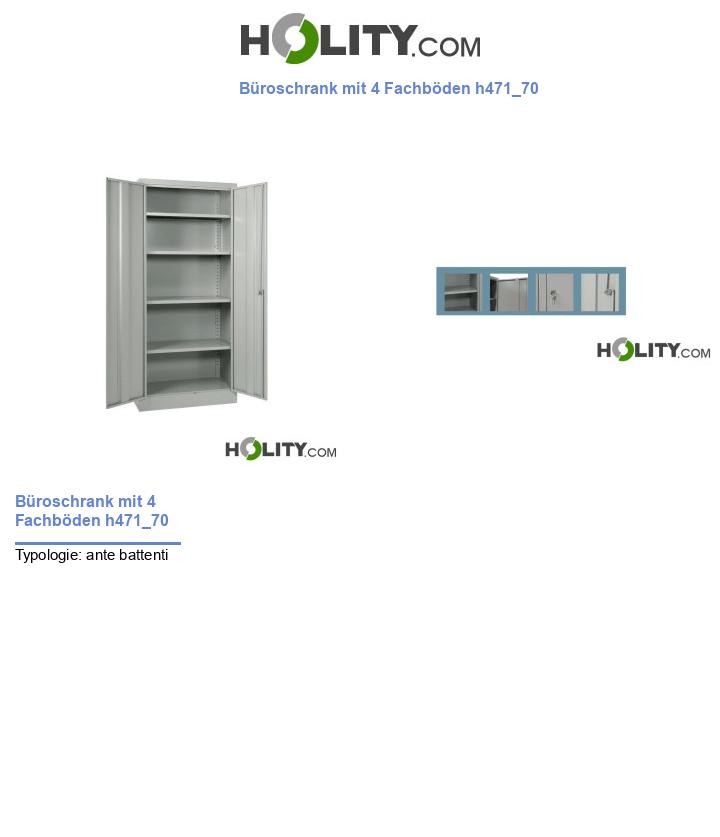 Büroschrank mit 4 Fachböden h471_70