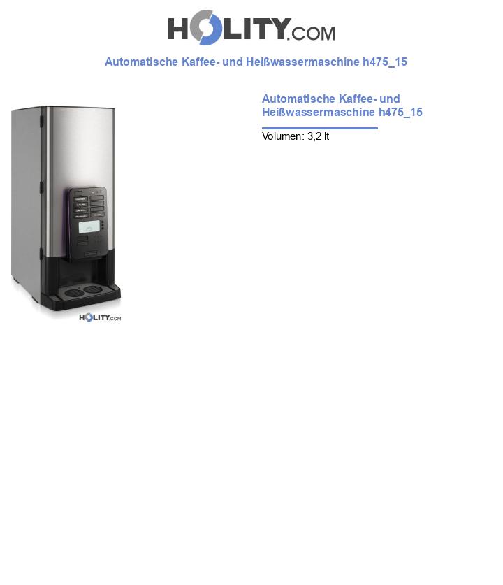 Automatische Kaffee- und Heißwassermaschine h475_15