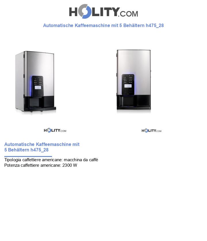 Automatische Kaffeemaschine mit 5 Behältern h475_28