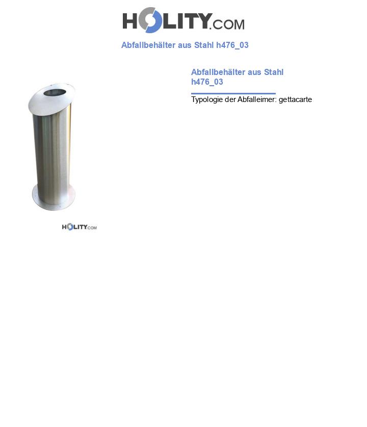 Abfallbehälter aus Stahl h476_03